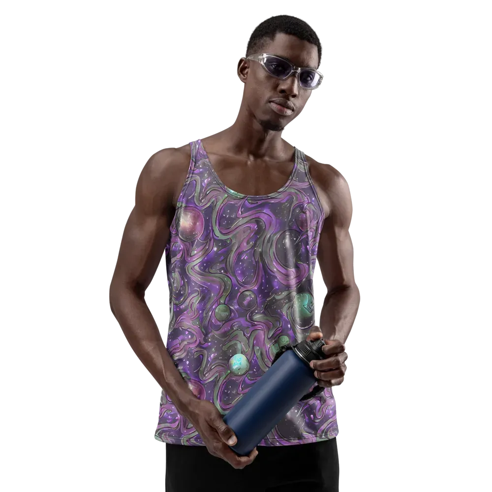 Amethyst Orbit on Men's Tank Top — Front