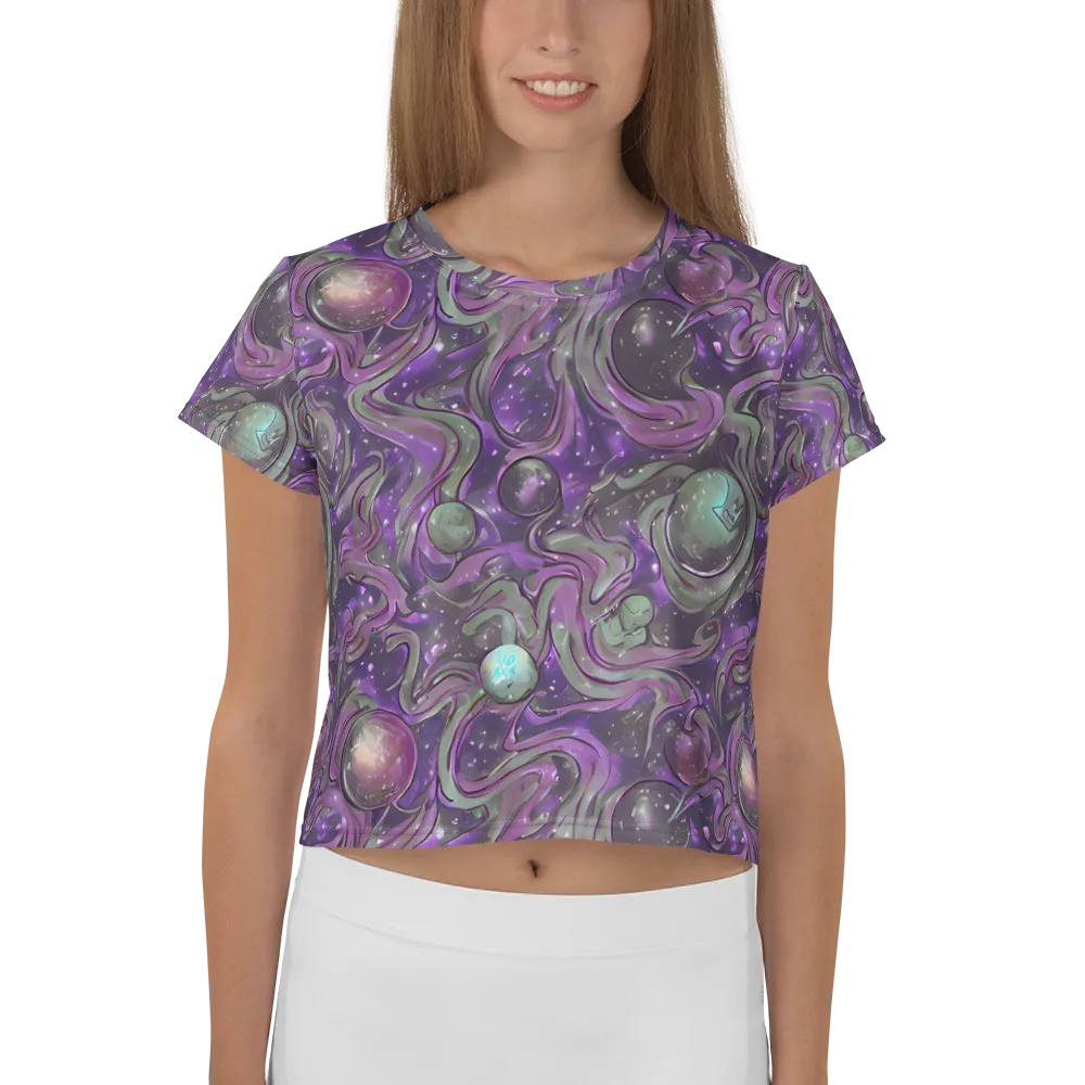 Amethyst Orbit on Crop Tee — Front