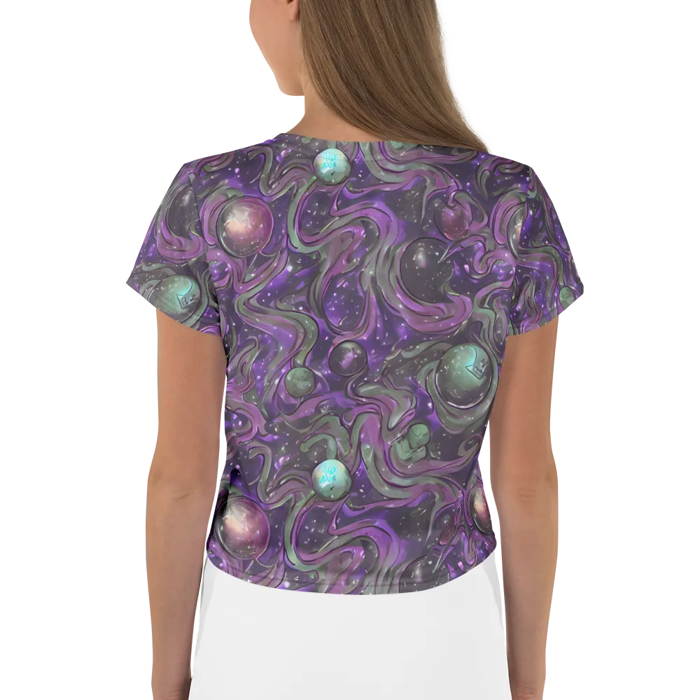 Amethyst Orbit on Crop Tee — Back