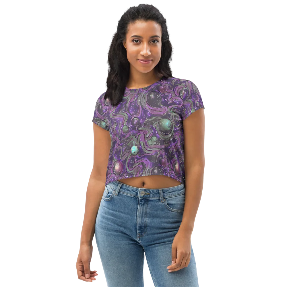Amethyst Orbit on Crop Tee — Front