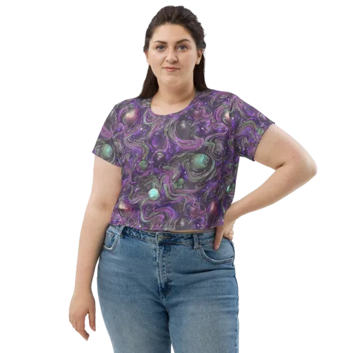 Amethyst Orbit on a Crop Tee