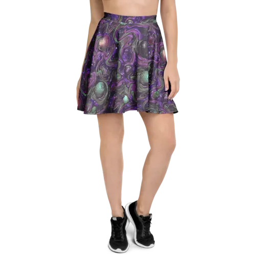 Amethyst Orbit on a Skater Skirt