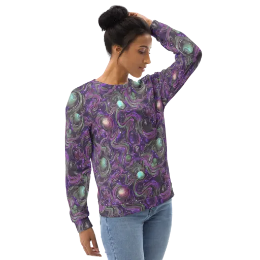 Amethyst Orbit on a Sweatshirt
