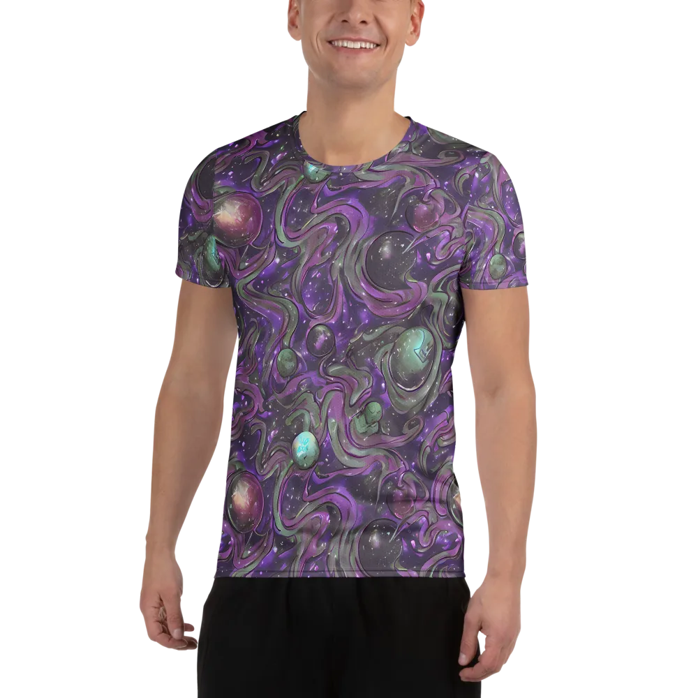 Amethyst Orbit on Men's Athletic T-Shirt — Front