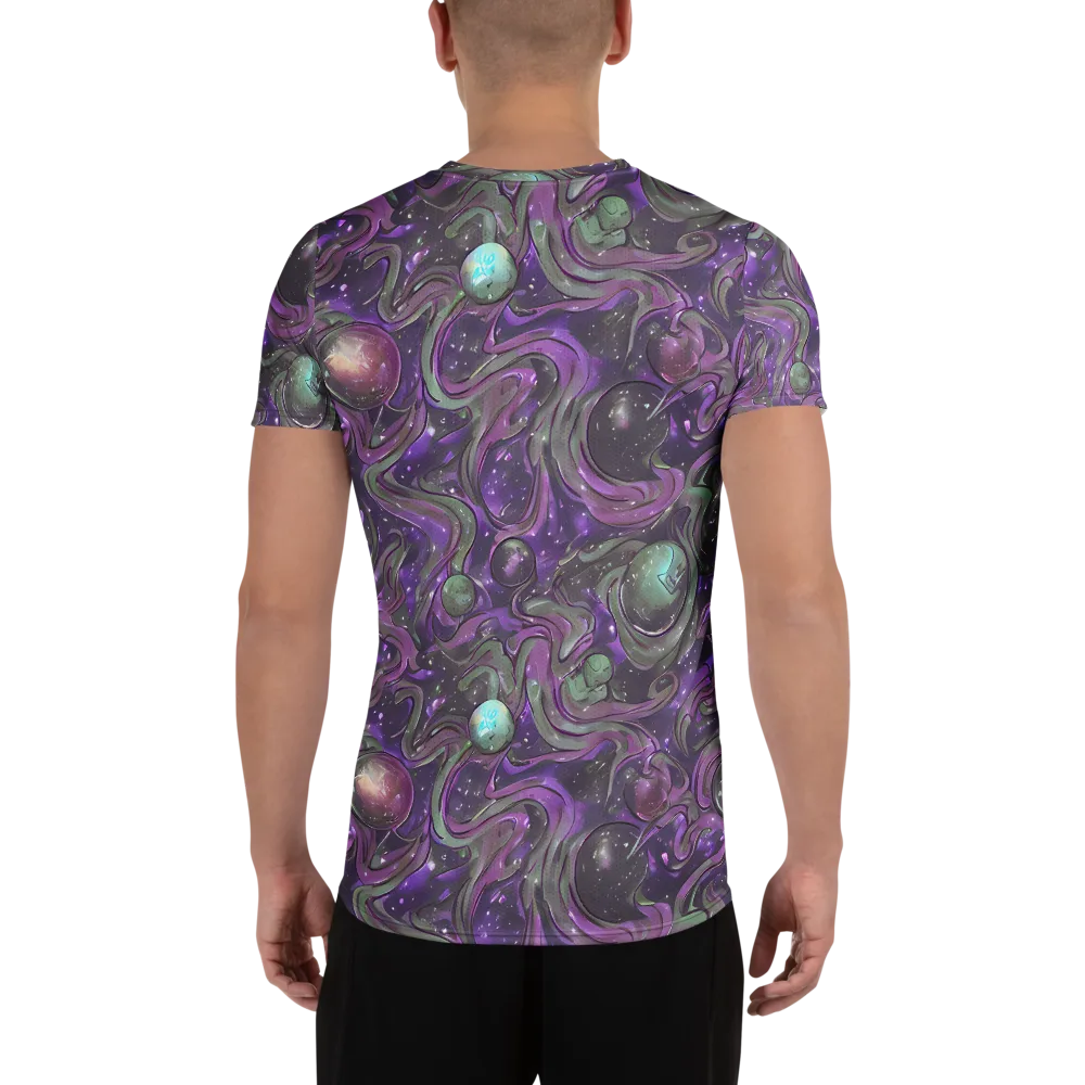 Amethyst Orbit on Men's Athletic T-Shirt — Back