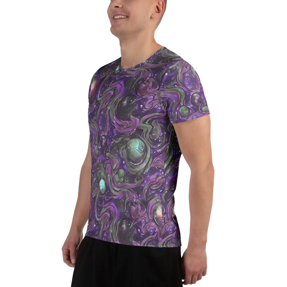 Amethyst Orbit on Men's Athletic T-Shirt — Left