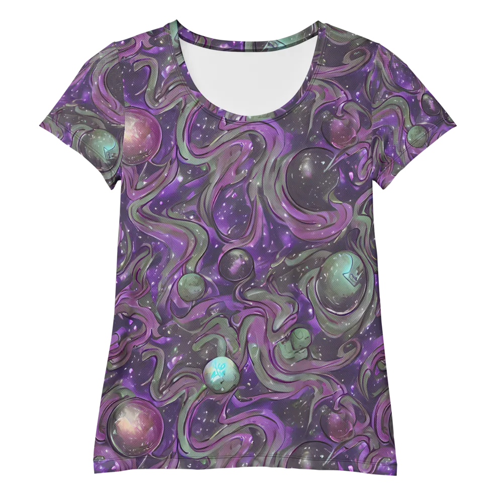 Amethyst Orbit on Women's Athletic T-Shirt — Front