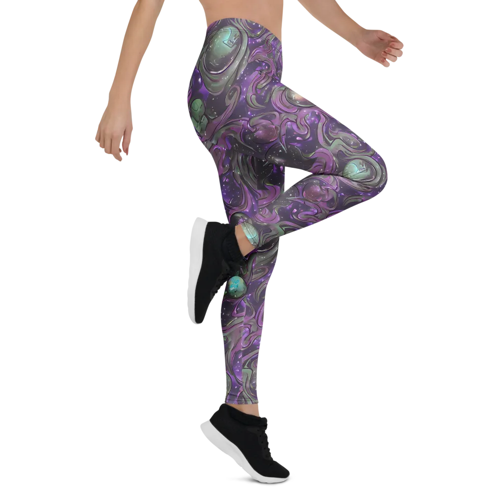 Amethyst Orbit on Leggings — Right