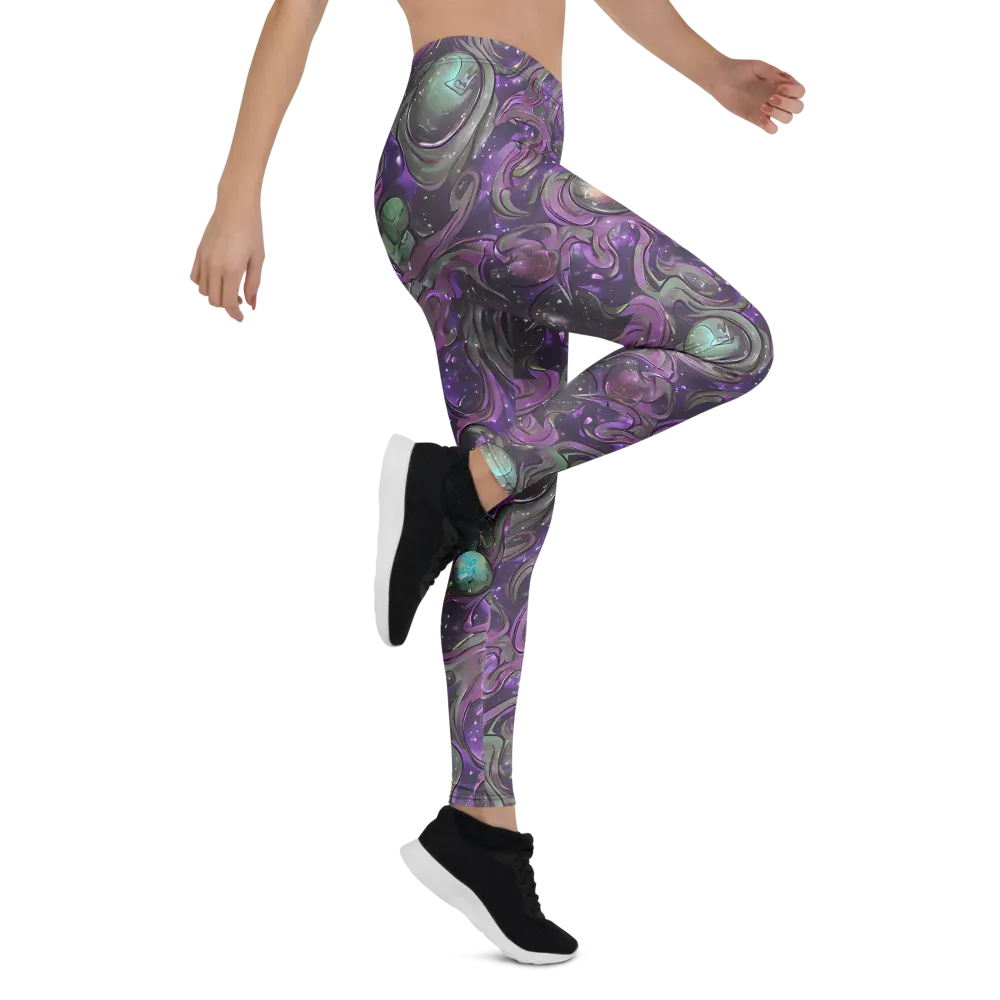 Amethyst Orbit on Leggings — Right