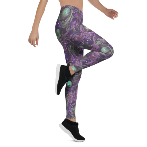 Amethyst Orbit on a Leggings