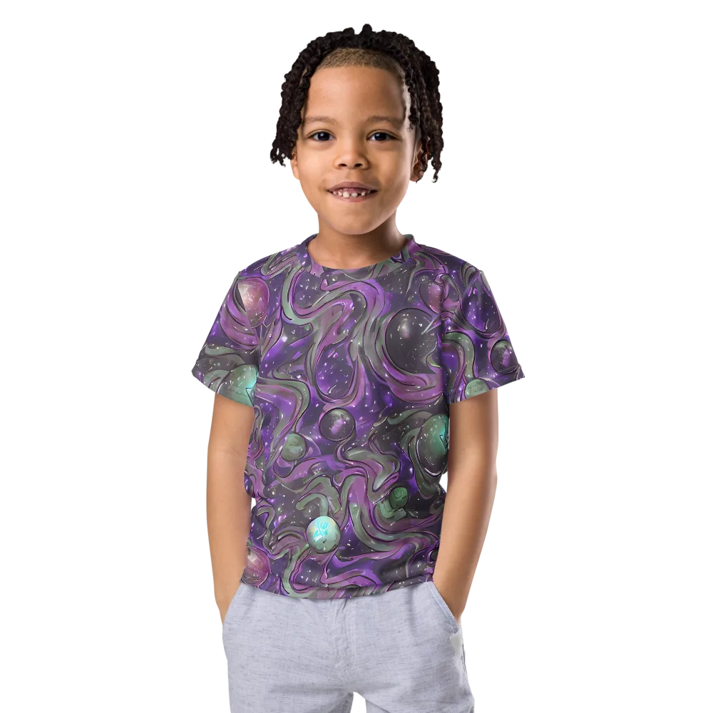 Amethyst Orbit on Kids Crew Neck T-Shirt — Front