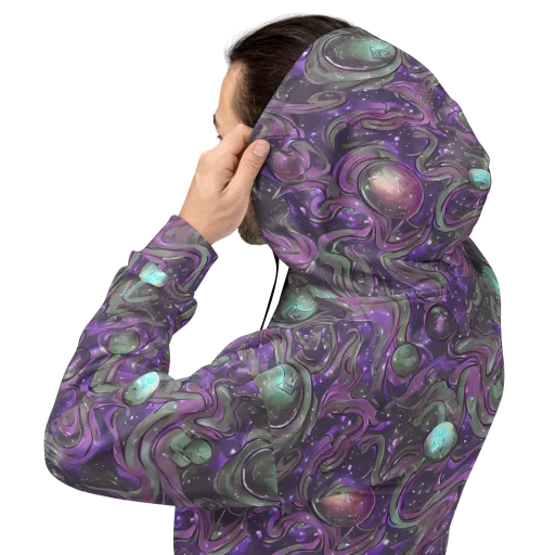 Amethyst Orbit on a Hoodie