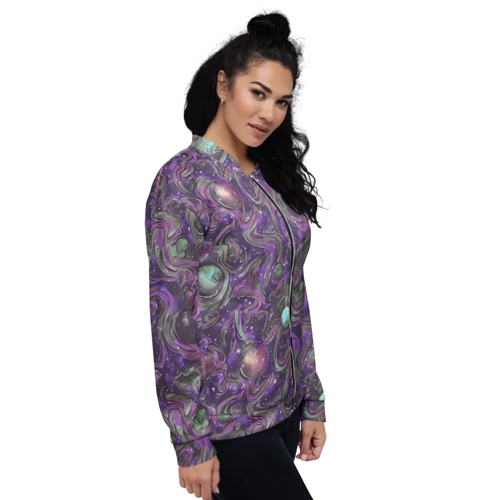 Amethyst Orbit on Bomber Jacket — Right