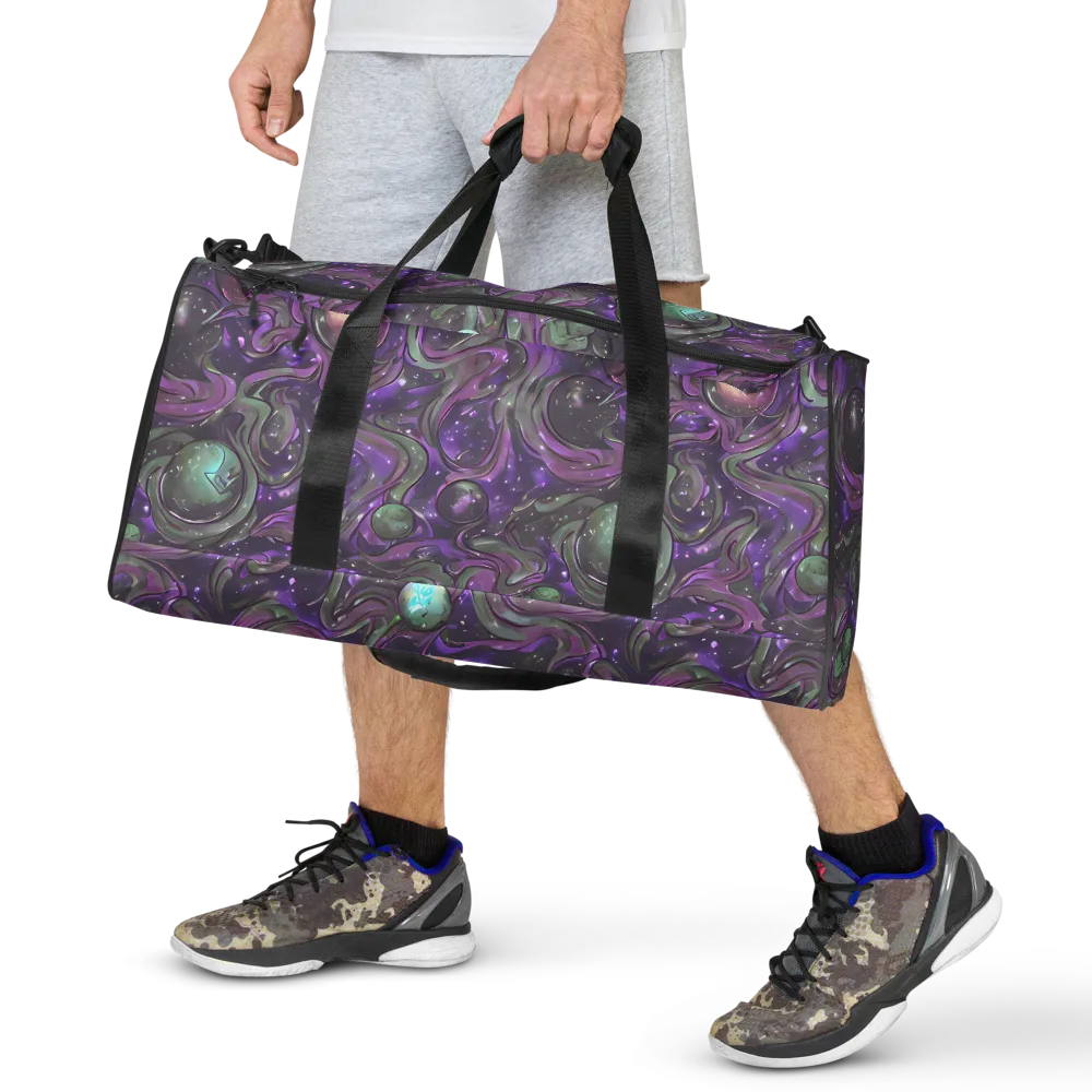 Amethyst Orbit on Duffle Bag — Front