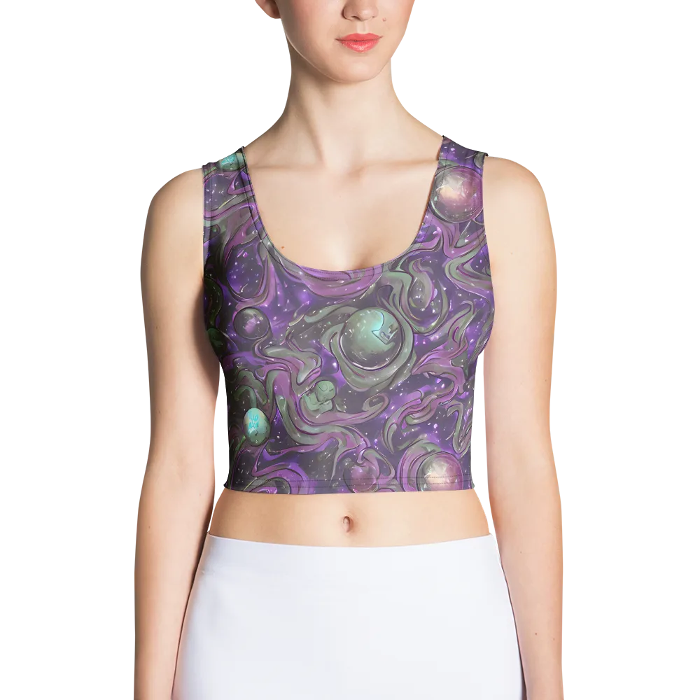 Amethyst Orbit on Crop Top — Front