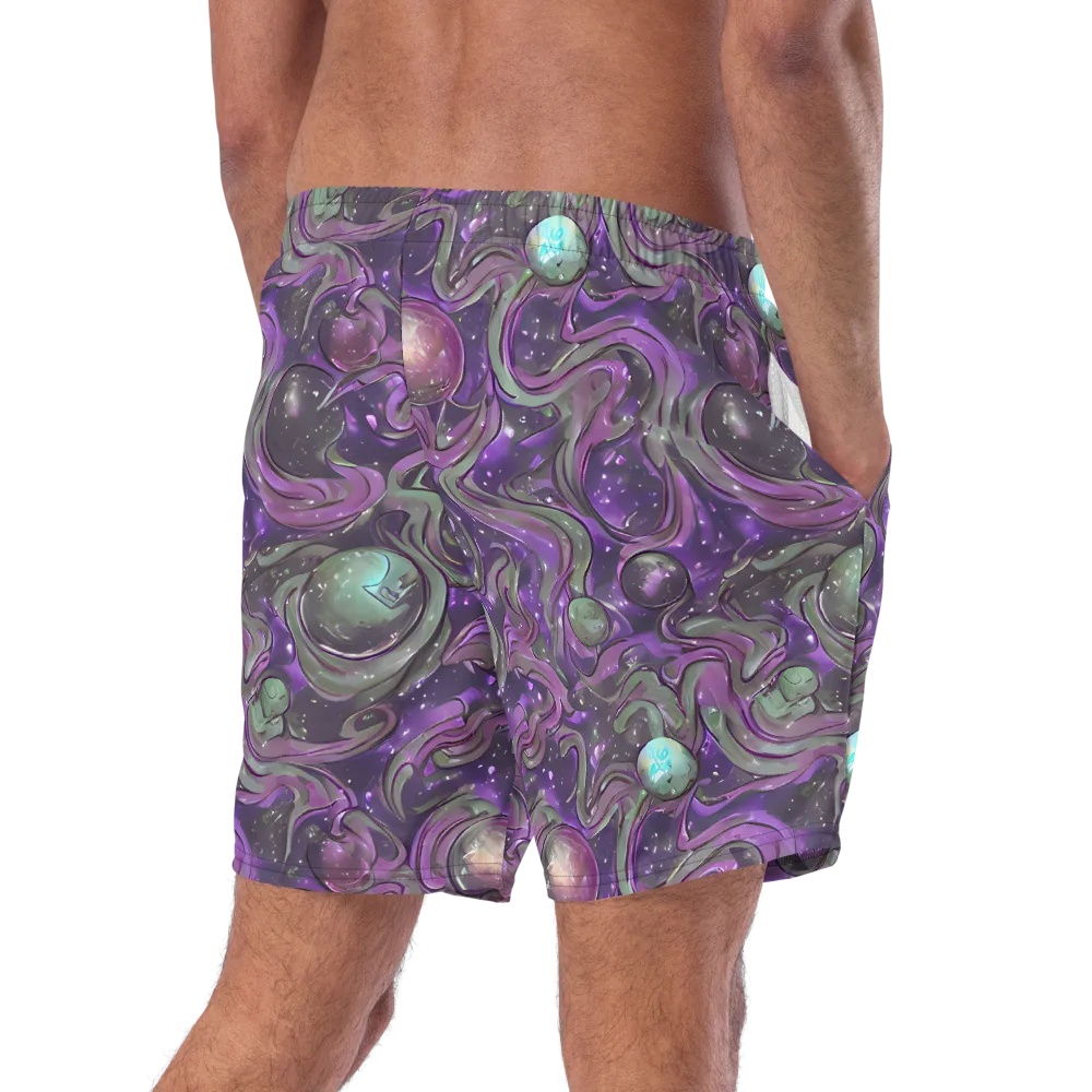 Amethyst Orbit on Swim Trunks — Right Back