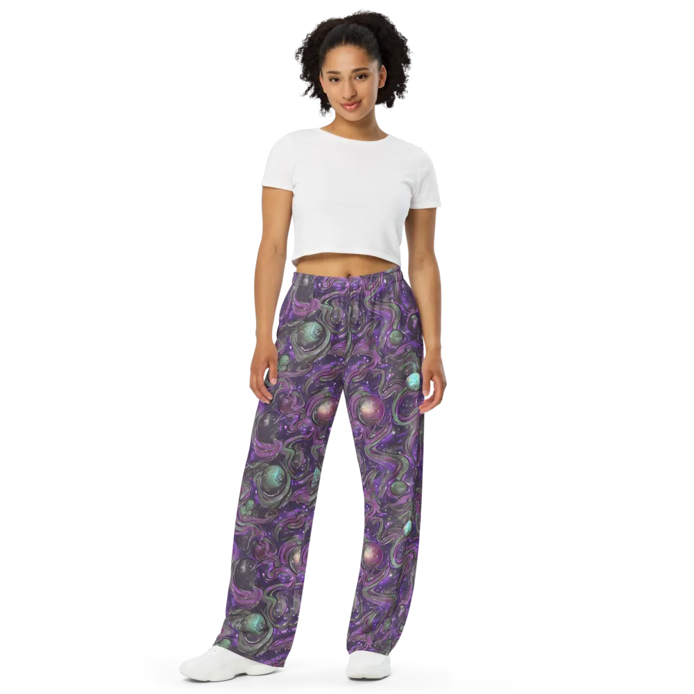 Amethyst Orbit on Wide-Leg Pants — Front