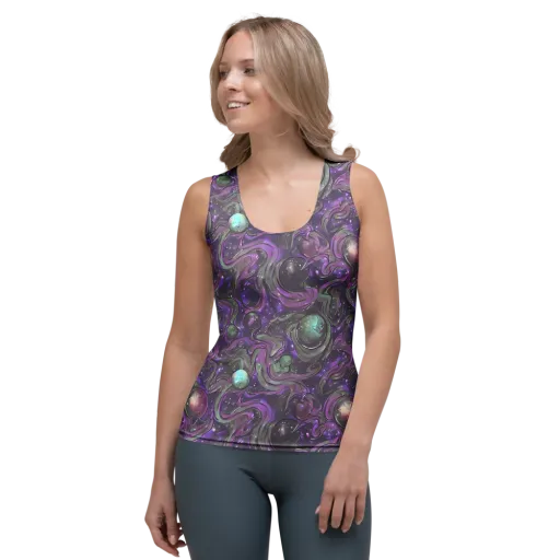 Amethyst Orbit on a Women's Tank Top