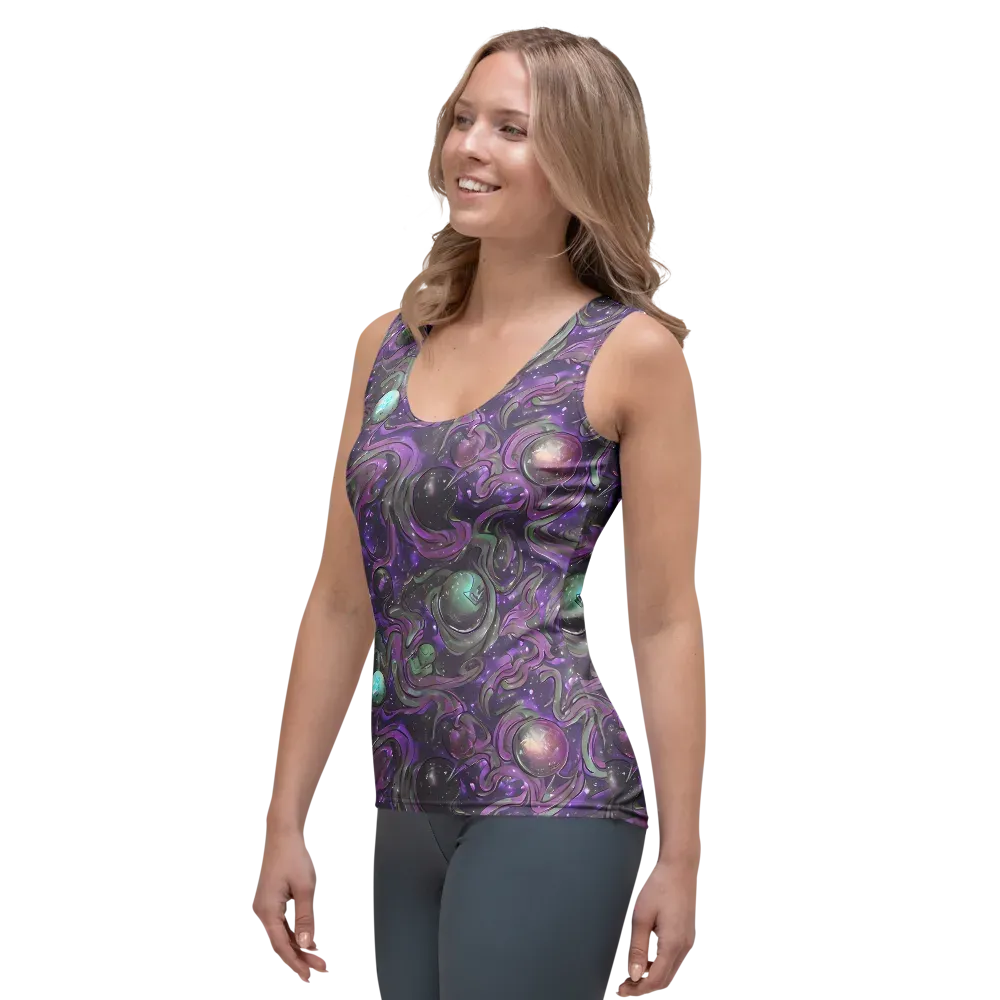 Amethyst Orbit on Women's Tank Top — Left Front