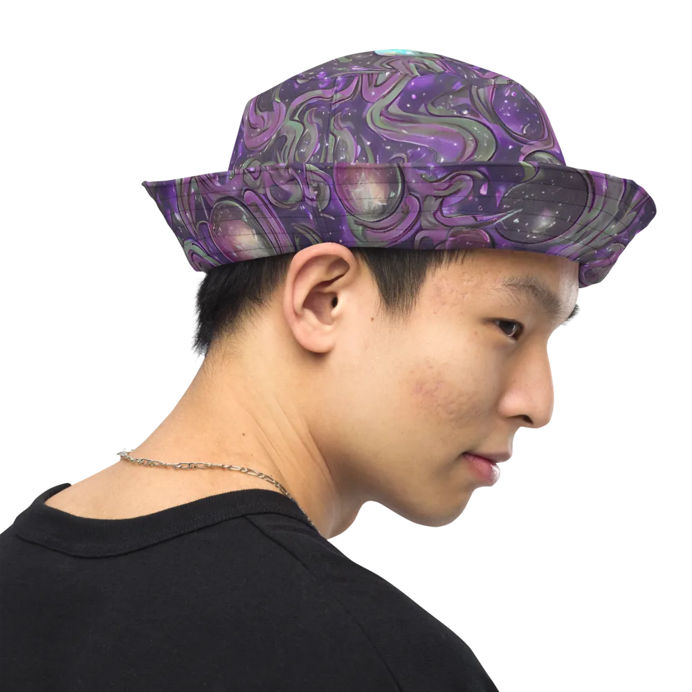 Amethyst Orbit on Reversible Bucket Hat — Right Outside