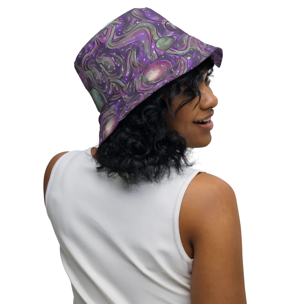 Amethyst Orbit on Reversible Bucket Hat — Right Outside