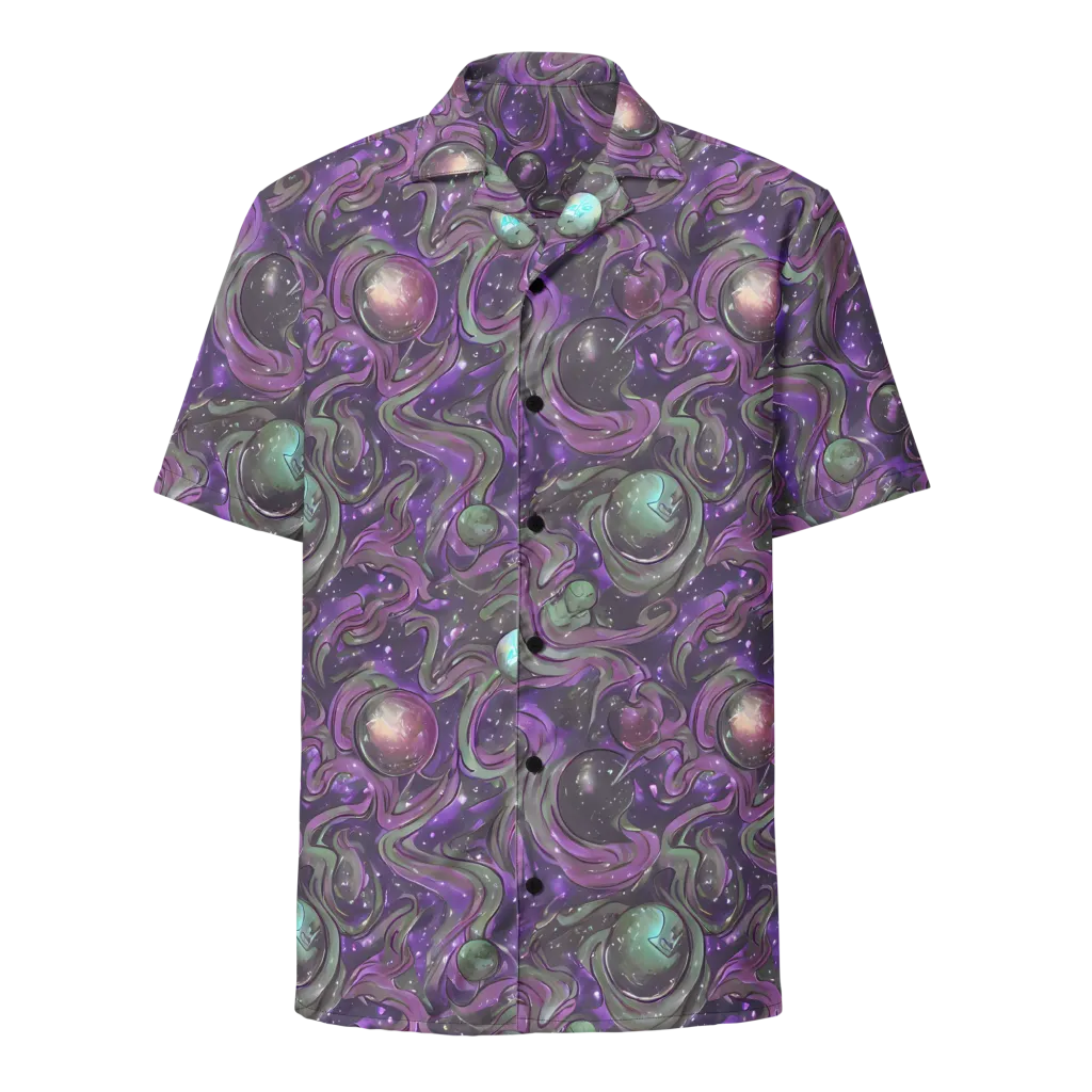 Amethyst Orbit on Button Shirt — Front