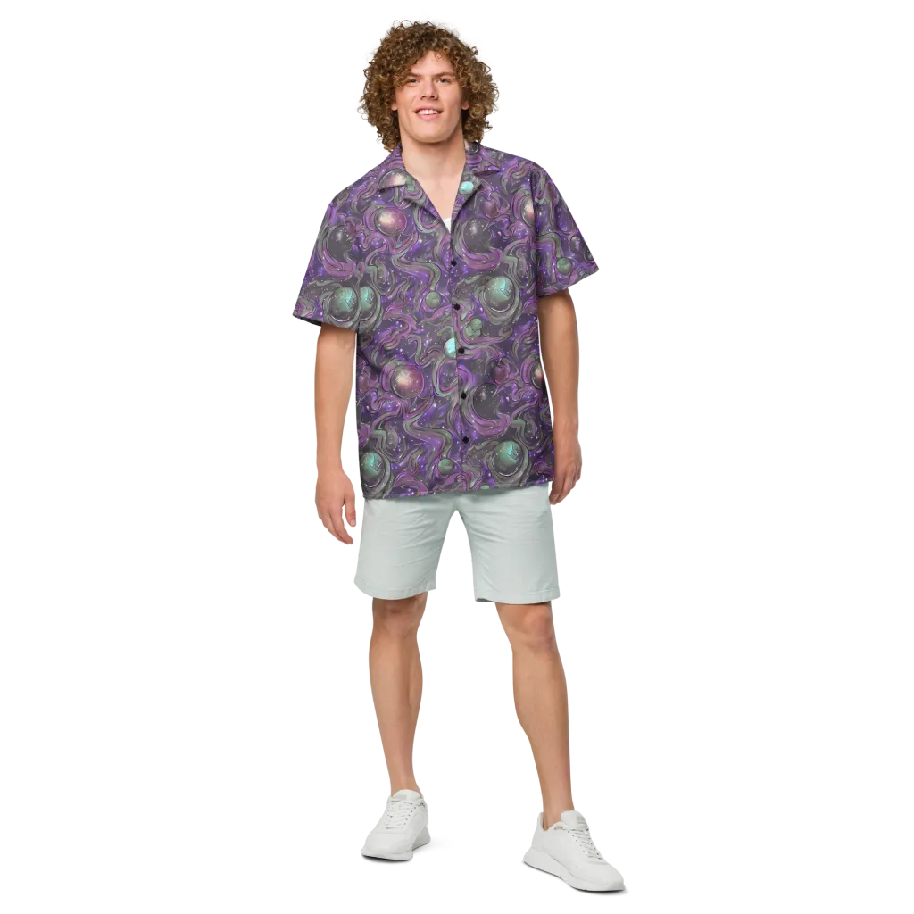 Amethyst Orbit on Button Shirt — Front