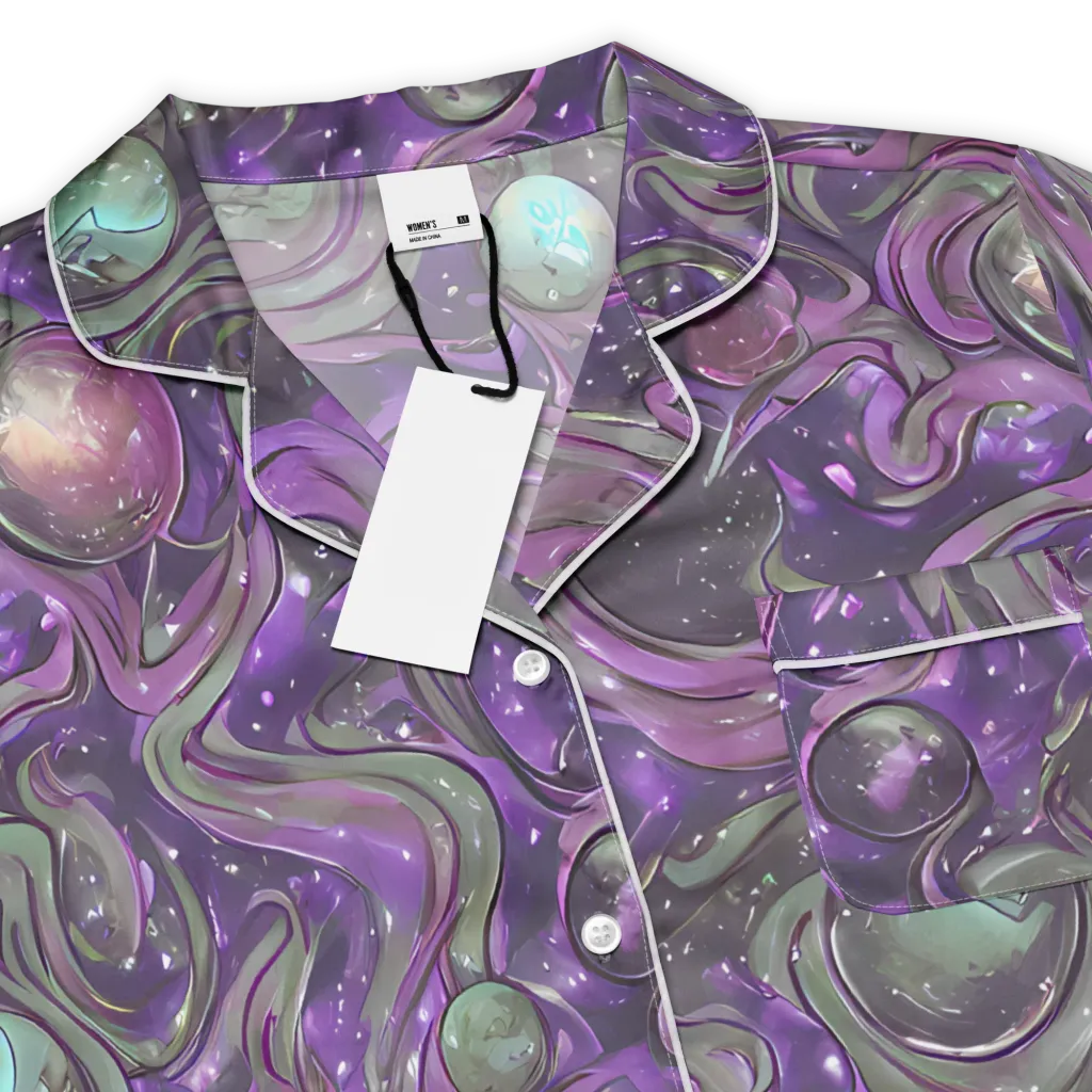 Amethyst Orbit on Women's Short Sleeve Pajama Top — Product details