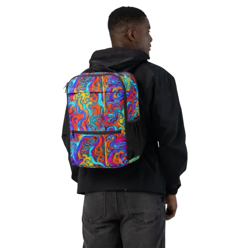 Cobalt Coral Maze on a Utility Backpack