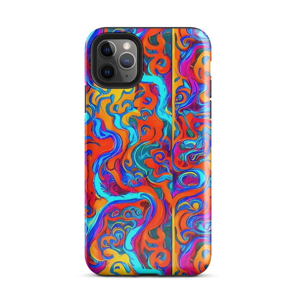 Cobalt Coral Maze on Tough Case for iPhone® — Front