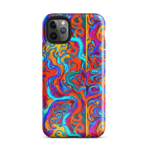Cobalt Coral Maze on a Tough Case for iPhone®