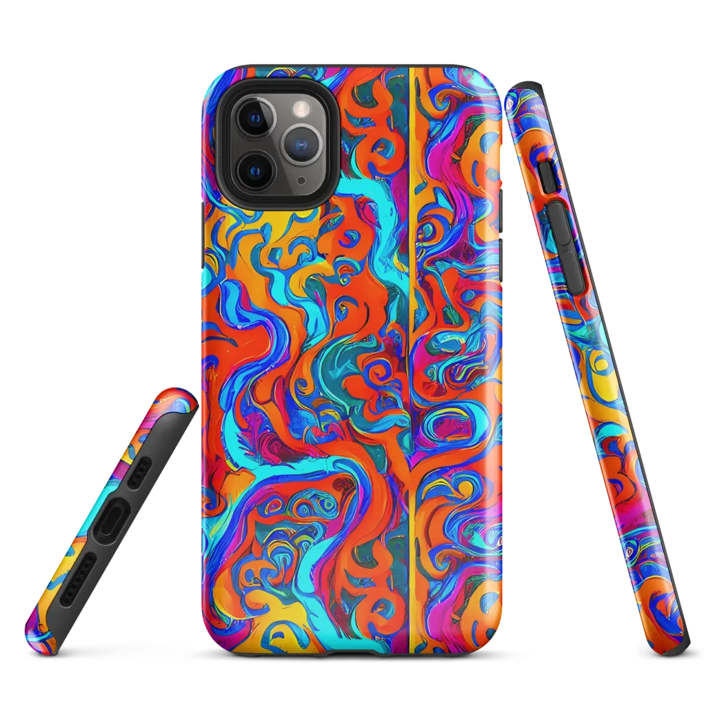 Cobalt Coral Maze on Tough Case for iPhone® — Front
