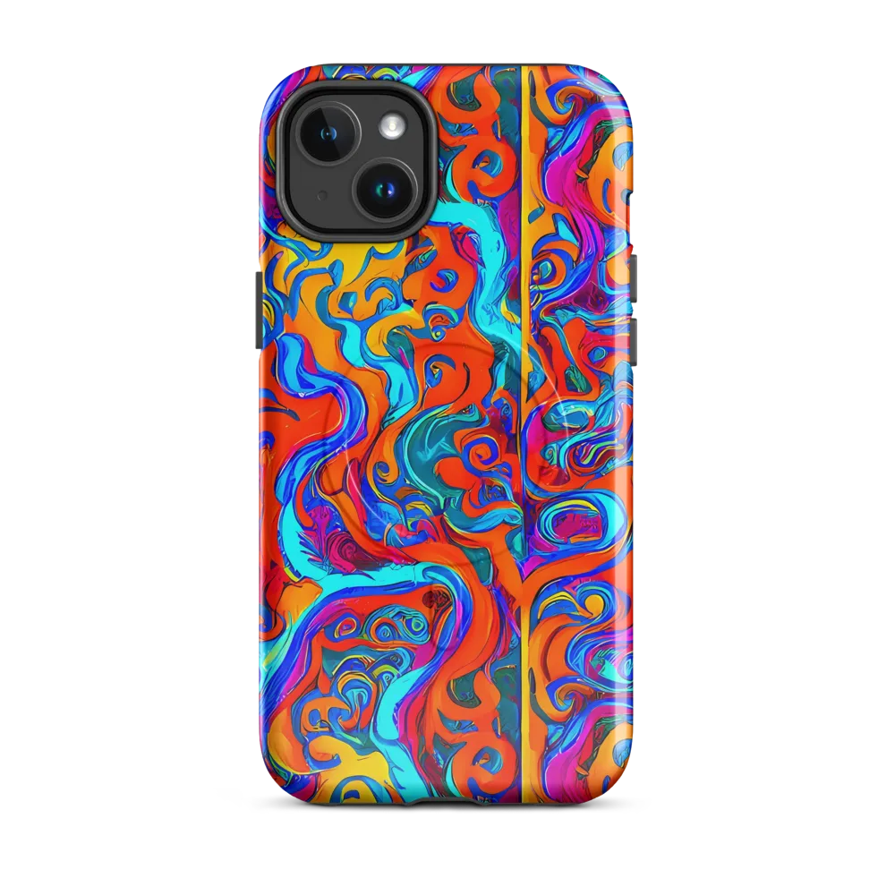 Cobalt Coral Maze on MagSafe Tough Case for iPhone® — Front