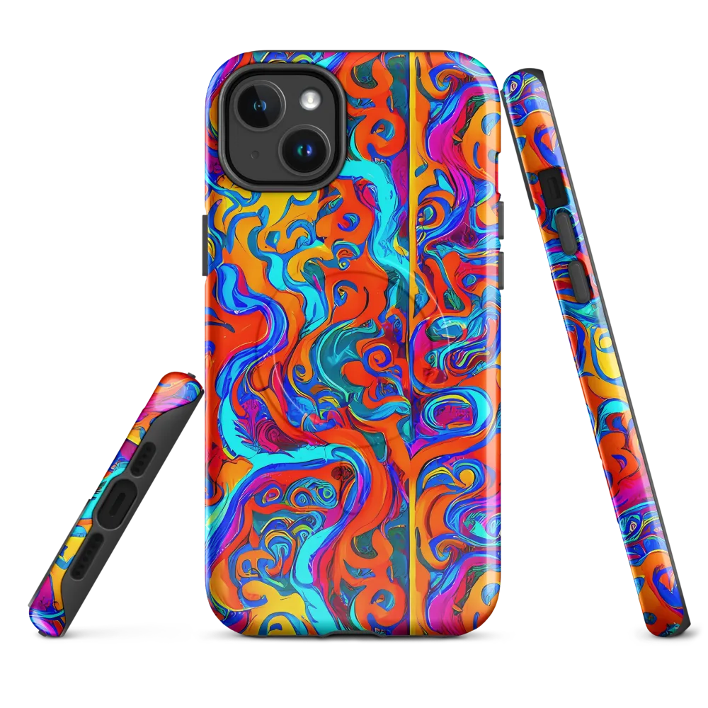 Cobalt Coral Maze on MagSafe Tough Case for iPhone® — Front