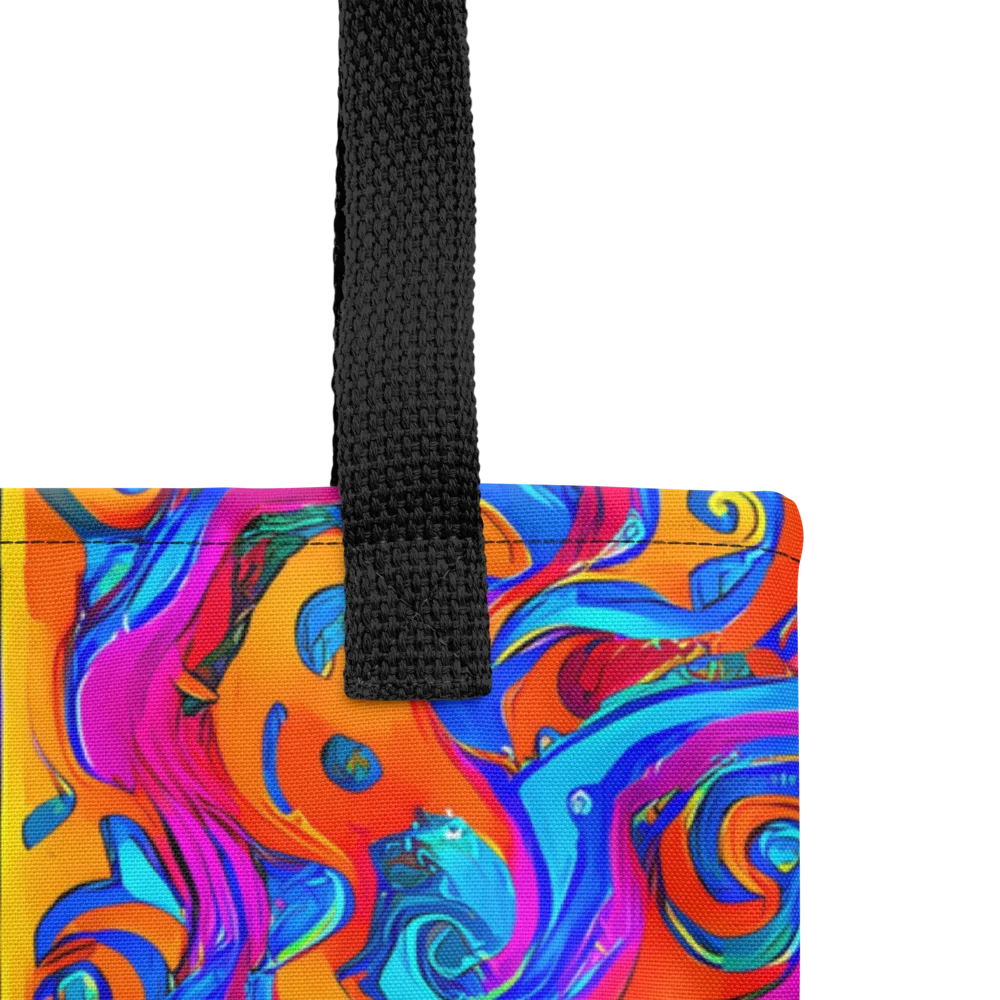 Cobalt Coral Maze on Tote Bag — Product details