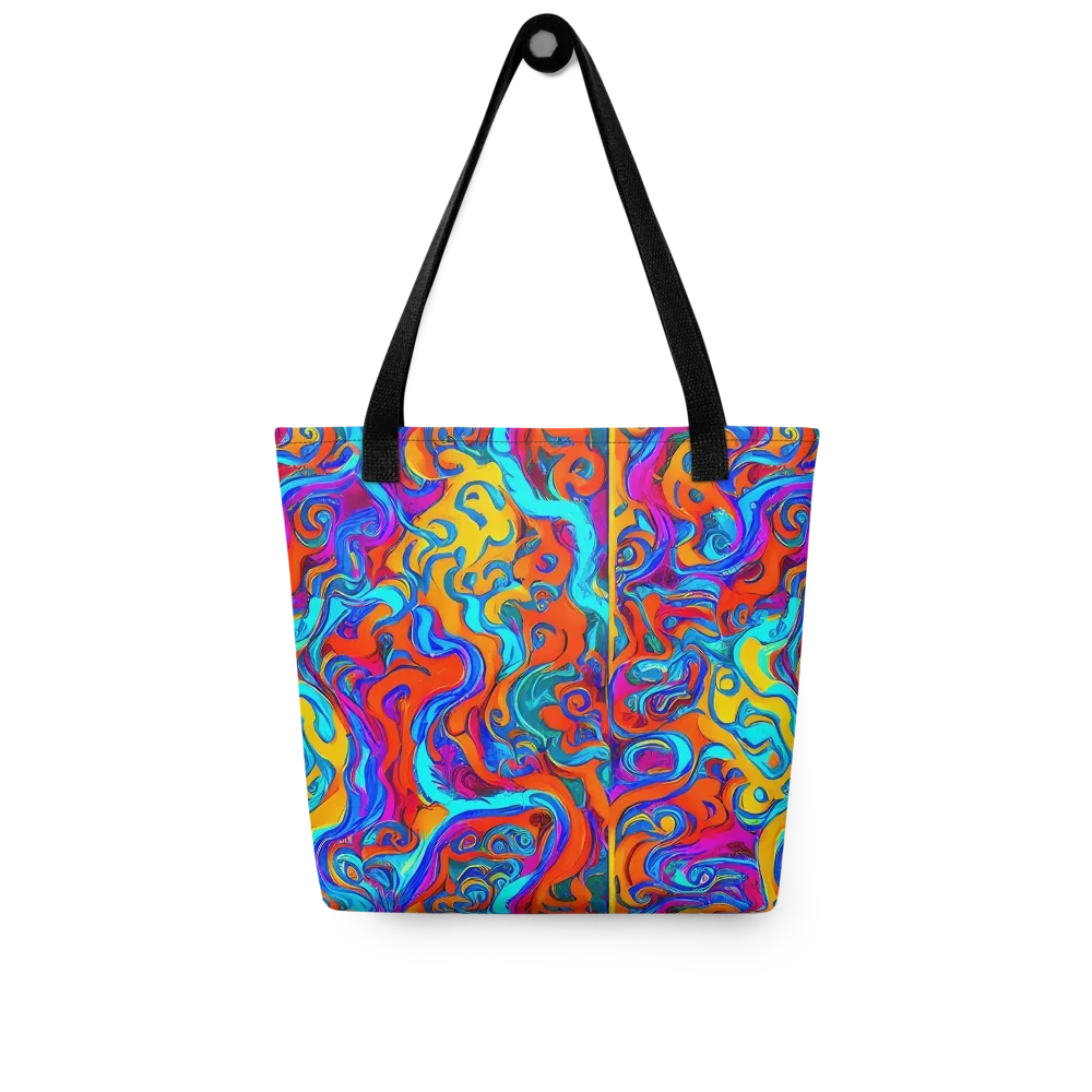 Cobalt Coral Maze on Tote Bag — Front