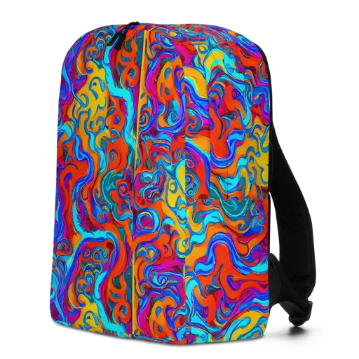 Cobalt Coral Maze on a Minimalist Backpack