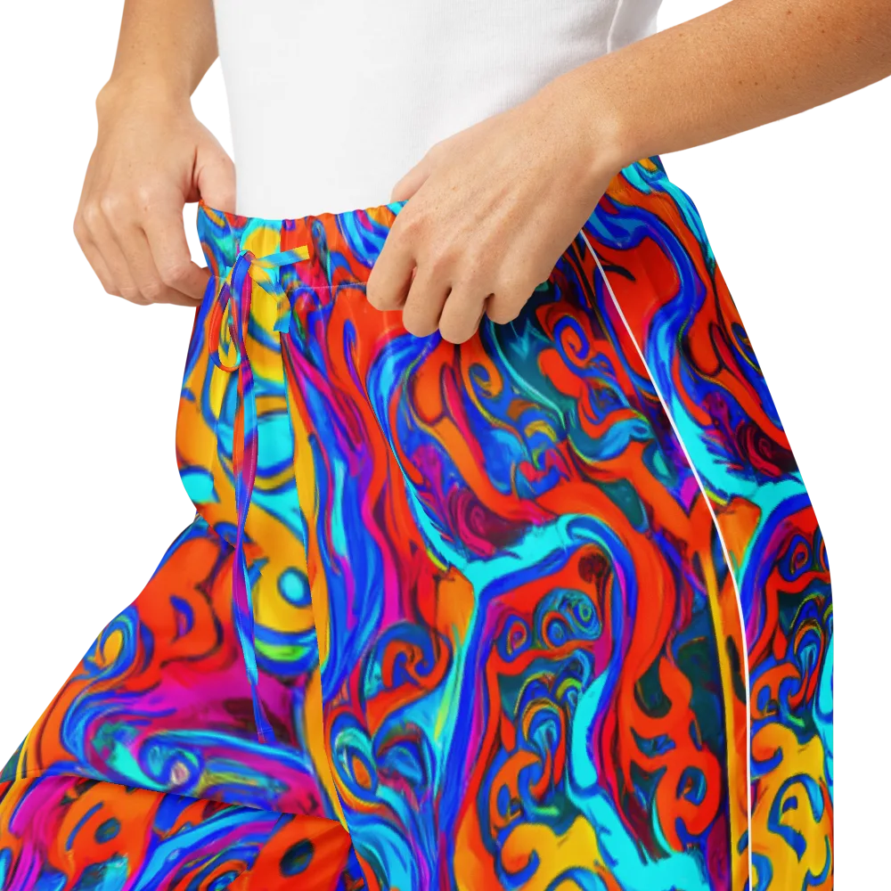 Cobalt Coral Maze on Women's Pajama Pants — Product details