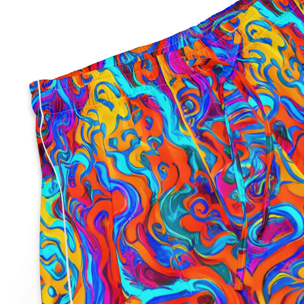 Cobalt Coral Maze on Women's Pajama Shorts — Product details