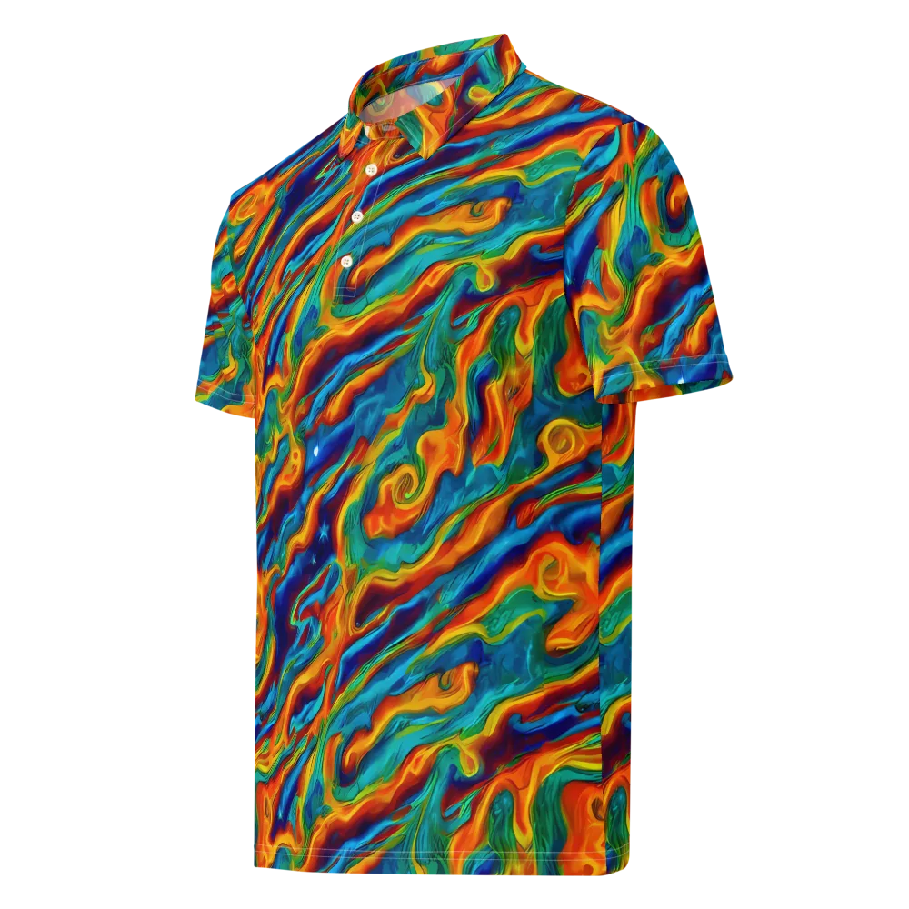 Carnival Current on Men's Slim Fit Polo Shirt — Left Front