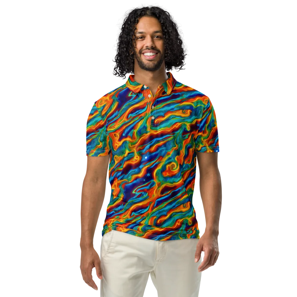 Carnival Current on Men's Slim Fit Polo Shirt — Front