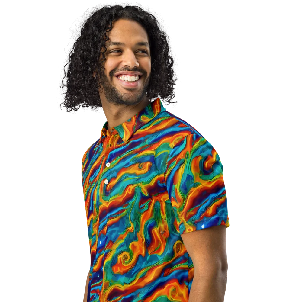 Carnival Current on Men's Slim Fit Polo Shirt — Left Front