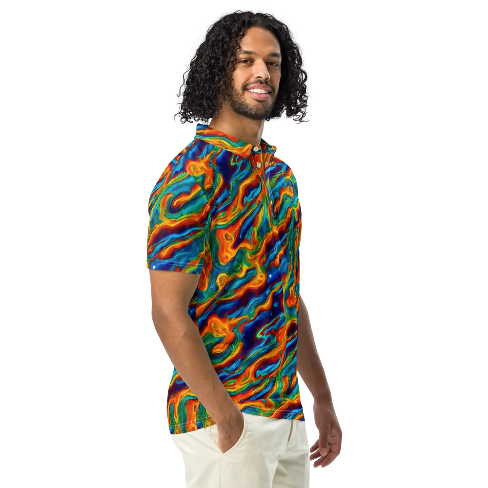 Carnival Current on Men's Slim Fit Polo Shirt — Right Front
