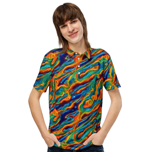 Carnival Current on a Men's Slim Fit Polo Shirt