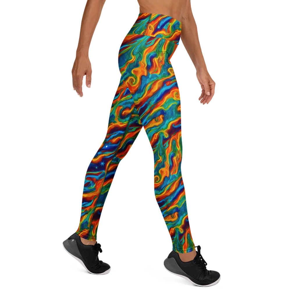 Carnival Current on Yoga Leggings — Right