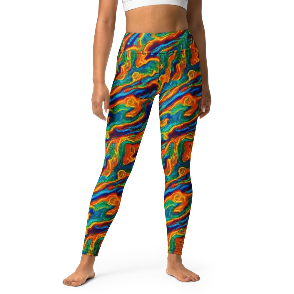 Carnival Current on Yoga Leggings — Front
