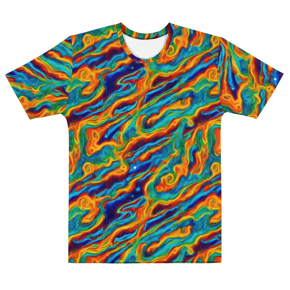Carnival Current on Men's Cotton Crew Neck T-Shirt — Front