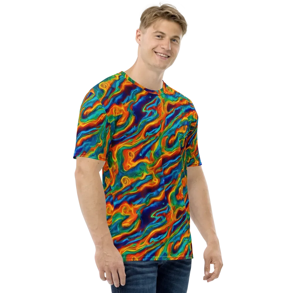 Carnival Current on Men's Crew Neck T-Shirt — Right