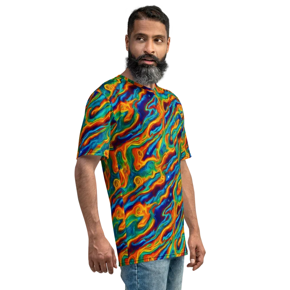 Carnival Current on Men's Crew Neck T-Shirt — Right