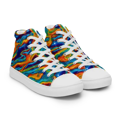 Carnival Current on a Men's High Top Canvas Shoes
